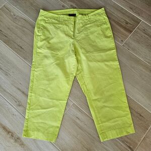 Lane Bryant Vibrant Lime Green Crop Pants Size 18  EUC